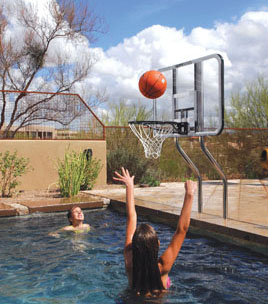 basketball water games fiberglass pools