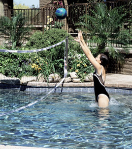 fiberglass pools volleyball water games