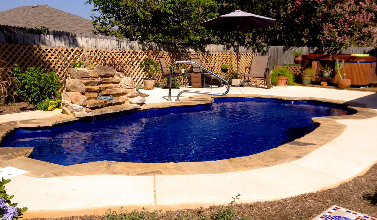 Vegas Inground Fiberglass Pools San Angelo Texas by Lonestar for your private backyard oasis staycation vacation without the hassle of leaving town