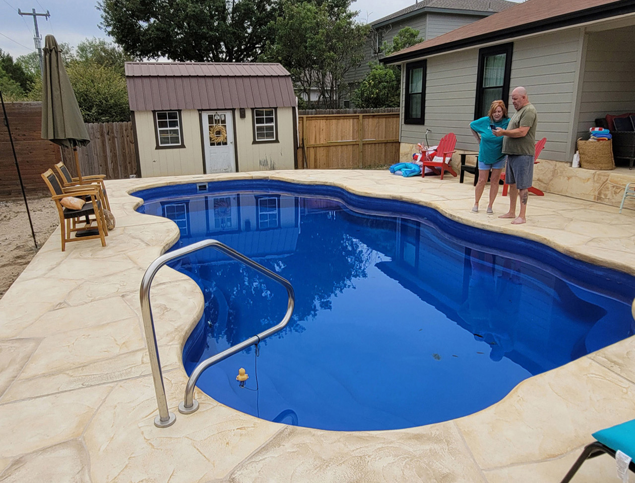 Inground Fiberglass Pools Hondo Texas by Lonestar Pool for a private backyard oasis and staycation without the hassle of leaving town