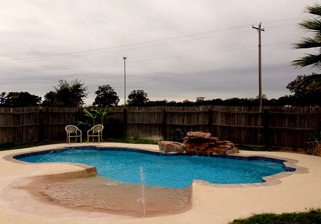 Lonestar Fiberglass Swimming Pools Bulverde Texas for a private backyard oasis and staycation without the hassle of packing to leave town