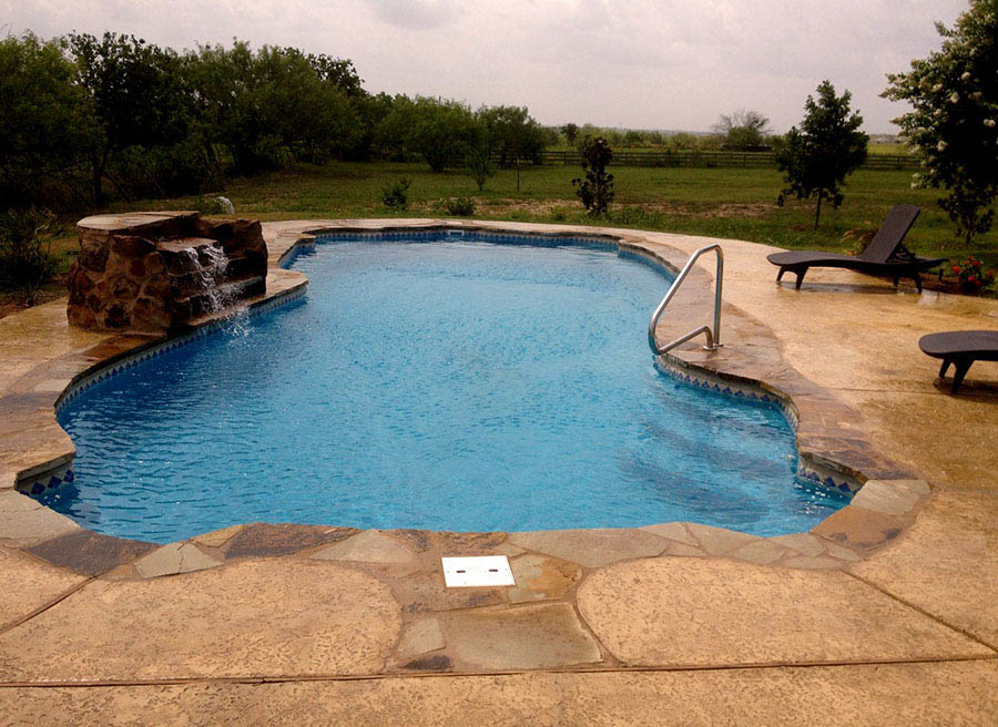 Lonestar Inground Fiberglass Pools Shavano Park Texas Manufacturing Pool for a private backyard oasis and staycation without the hassle