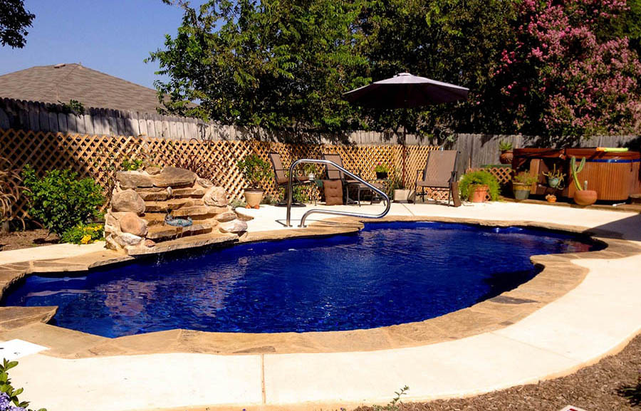 Lonestar Fiberglass Swimming Pools Universal City Tx private backyard oasis and staycation without the hassle of leaving town for an Airbnb