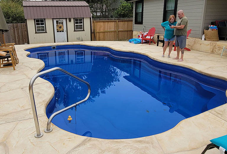 Fiberglass Swimming Pools Cleburne Texas by Lonestar Pool for a private backyard oasis and staycation without the hassle of leaving town