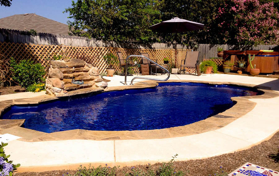 Fiberglass Pools Concan Texas by Lonestar Pool to build a private backyard oasis staycation vacation without the hassle of packing for travel