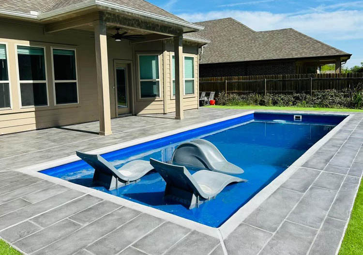 Inground Fiberglass Pools Breaux Bridge by Lonestar Components for a private backyard oasis and staycation without the hassle of leaving town
