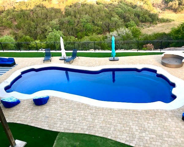 Fiberglass Pools Inground Shoreline Park Mississippi Diamondhead Style Pool will transform your backyard into a private five star resort