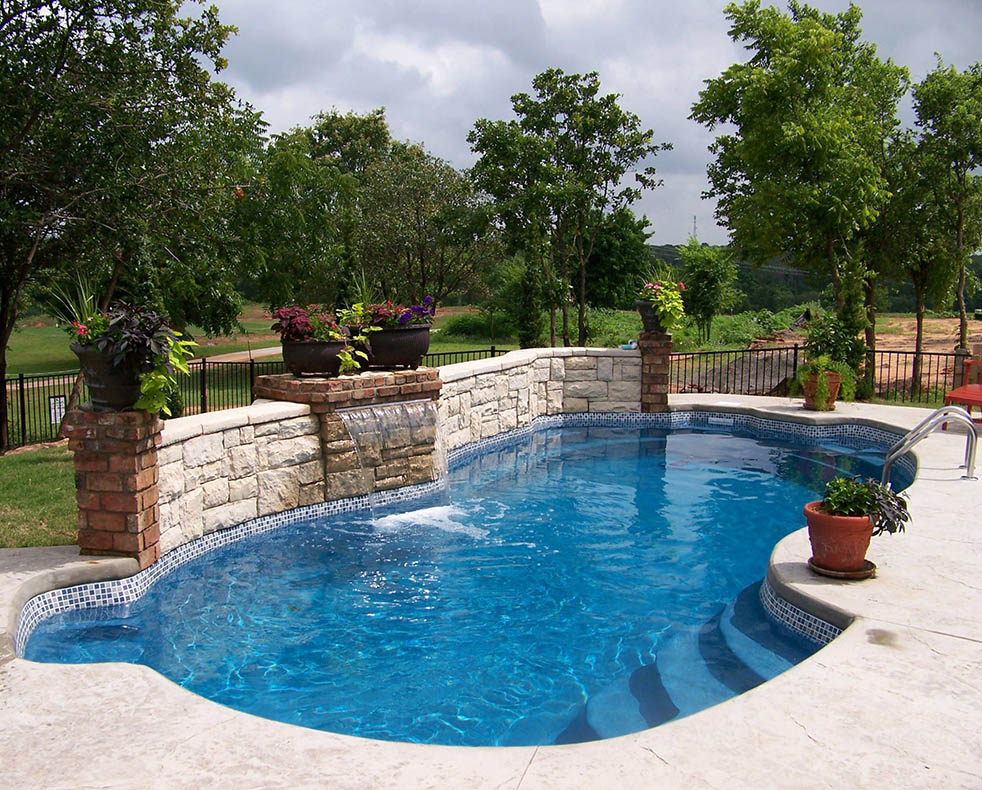 Fiberglass Pools Pass Christian Mississippi Diamondhead Style Pool and a private backyard resort with a five star rated staycation