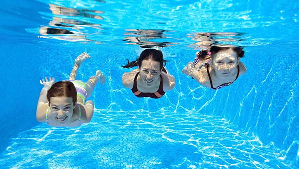 Diving Trio Into Fiberglass Pools Bastrop Texas Orange Inground Pool Style and your family can enjoy a private oasis resort