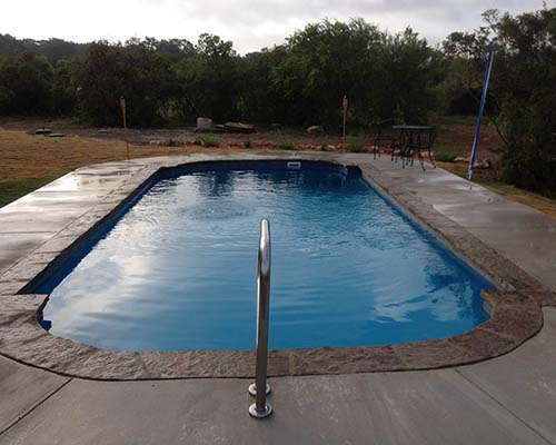 Pools Contractor Lockhart Texas Mustang Ridge inground gunite pool near me for a spectacular private backyard oasis